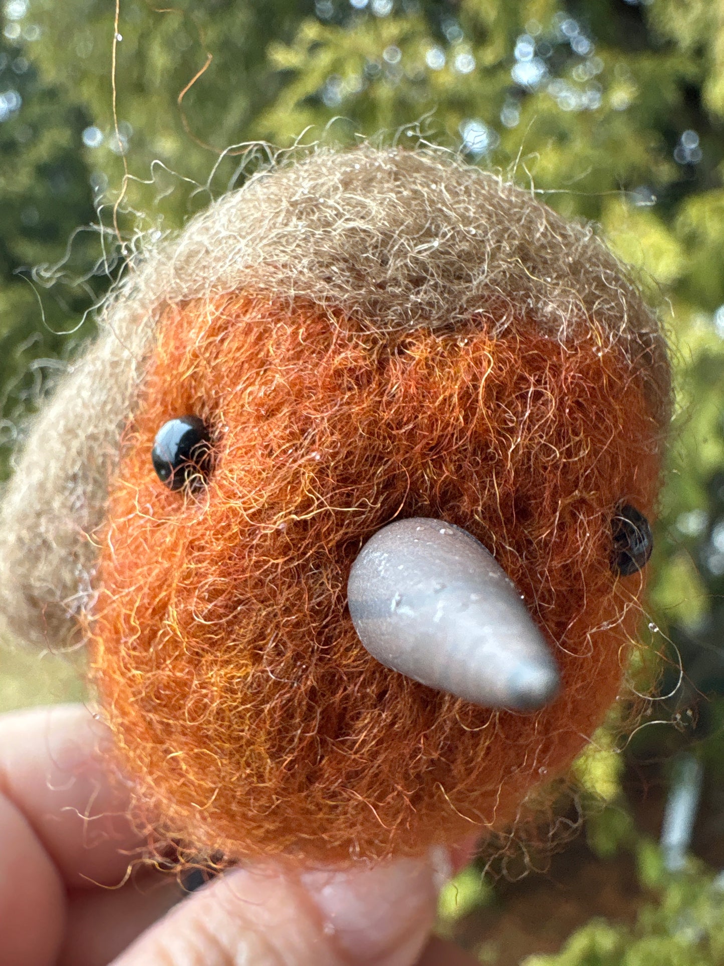 Robin Bird Small Felted Sculture