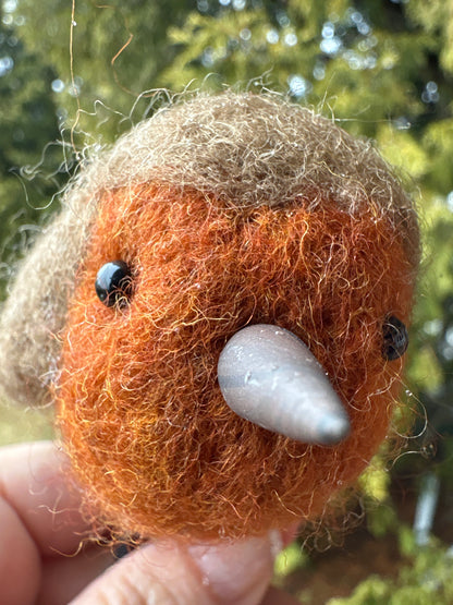 Robin Bird Small Felted Sculture