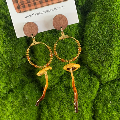 Wild Ontario Mushrooms Earrings